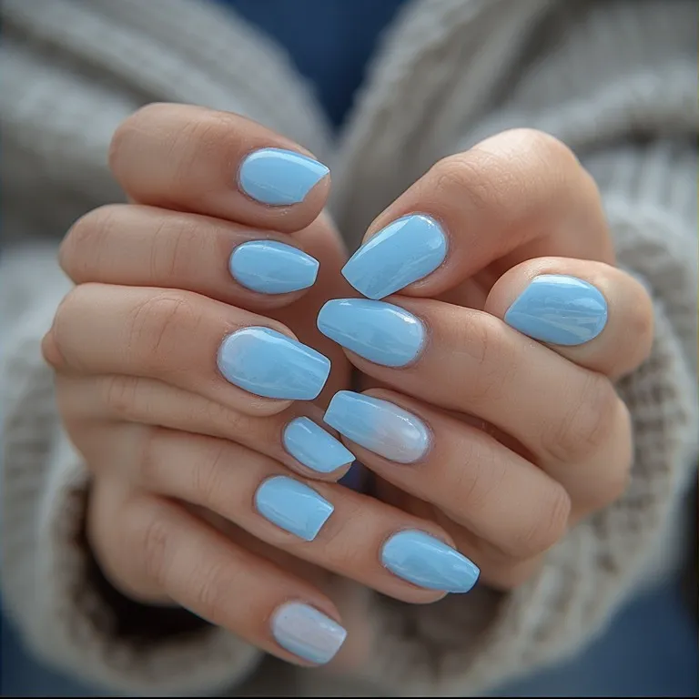 Blue Spring Nails