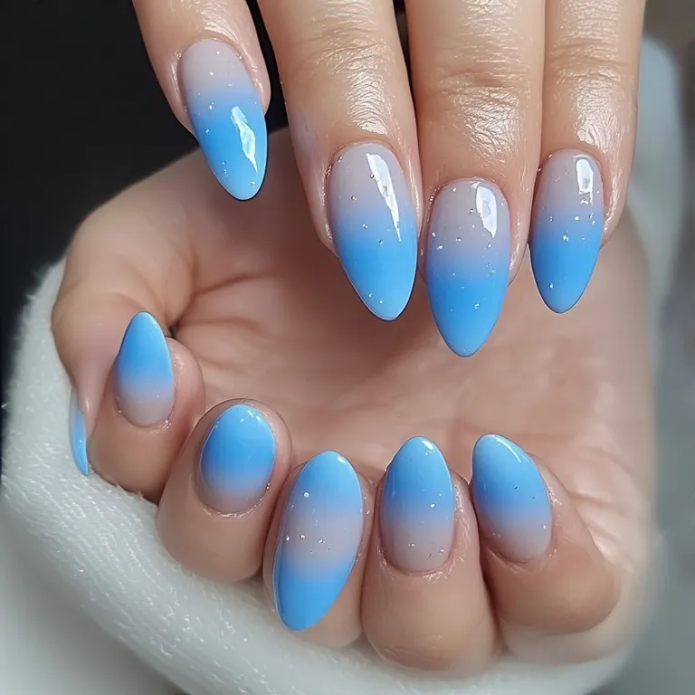Blue Spring Nails