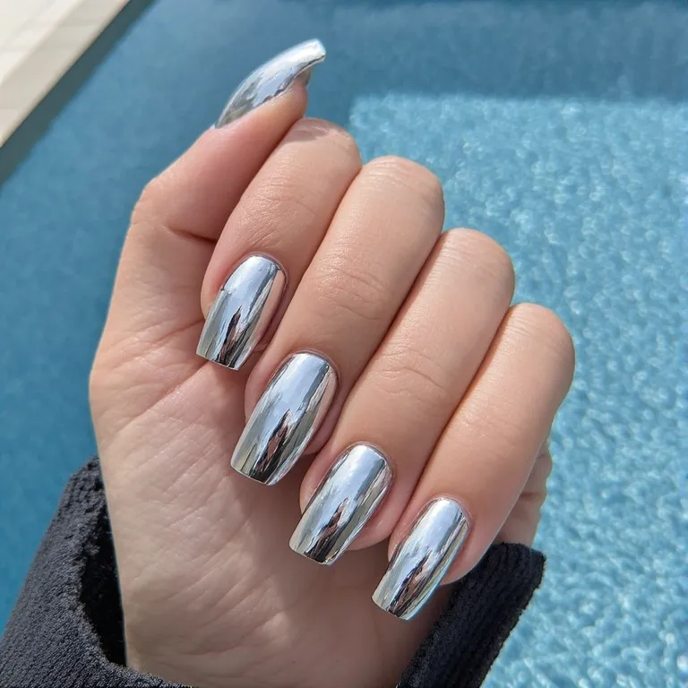 Modern French Tip Vacation Nails