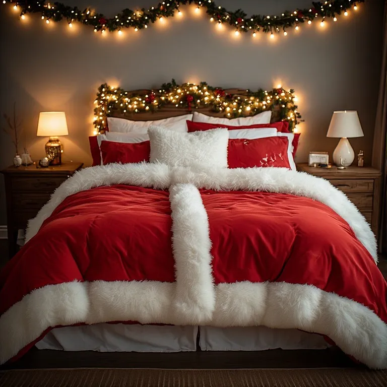 Red and White Christmas Bedding