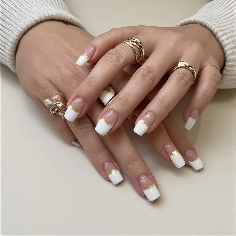Modern French Tip Vacation Nails