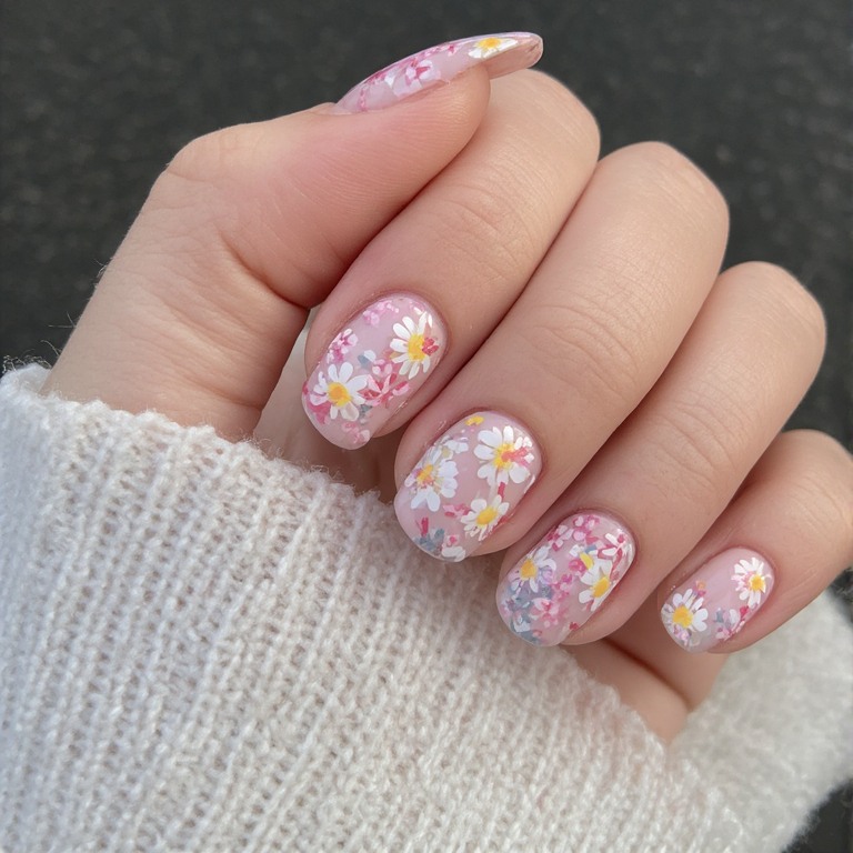 Glam Spring Ballerina Nails
