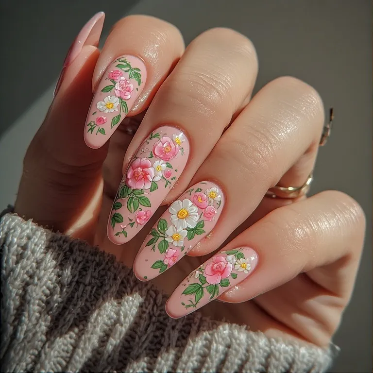 Sophisticated Spring Long Nails