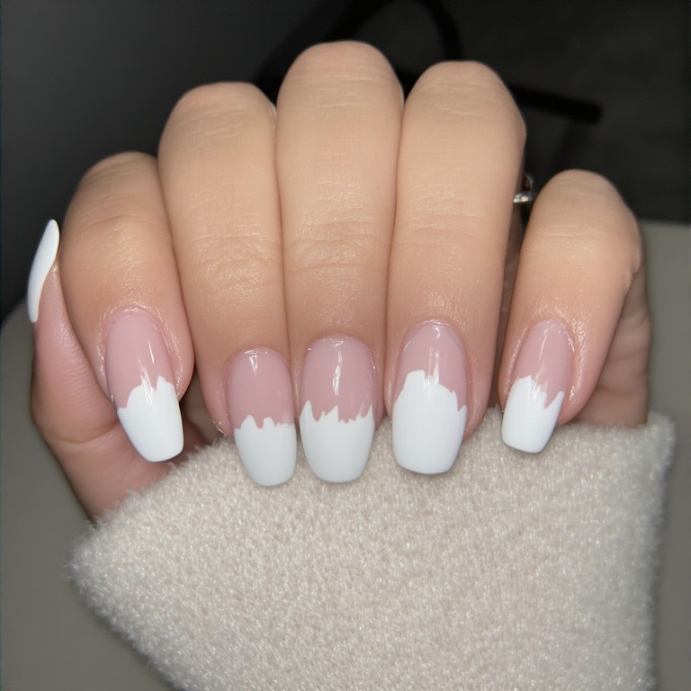 Glossy Minimalist Coffin Nails