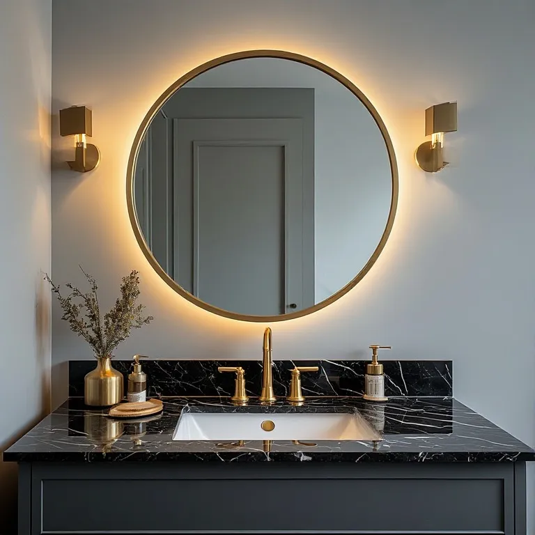 Black and Golden Marble Bathroom