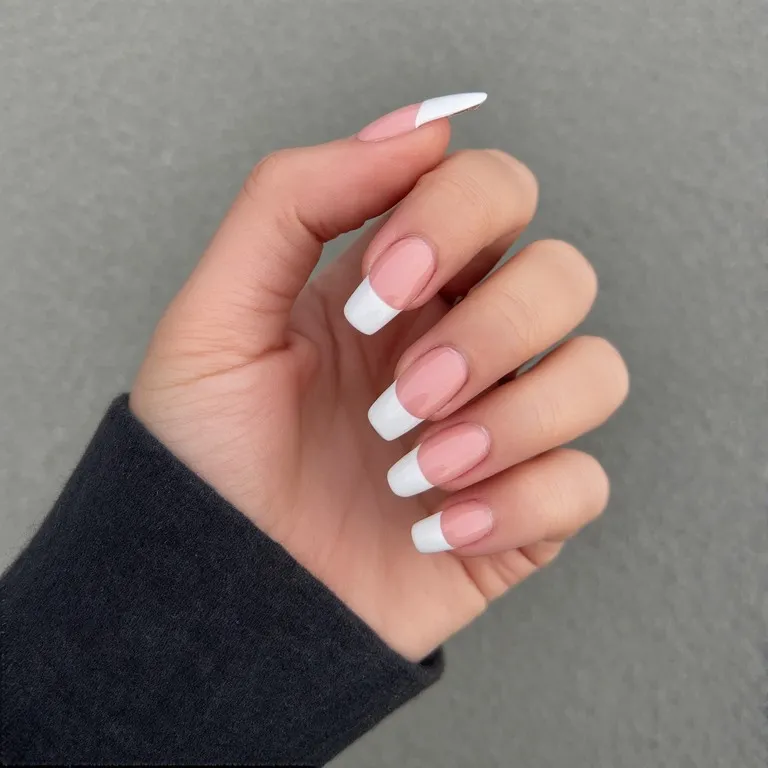 Modern French Tip Vacation Nails
