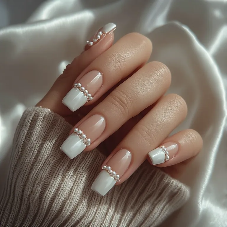 Modern French Tip Vacation Nails