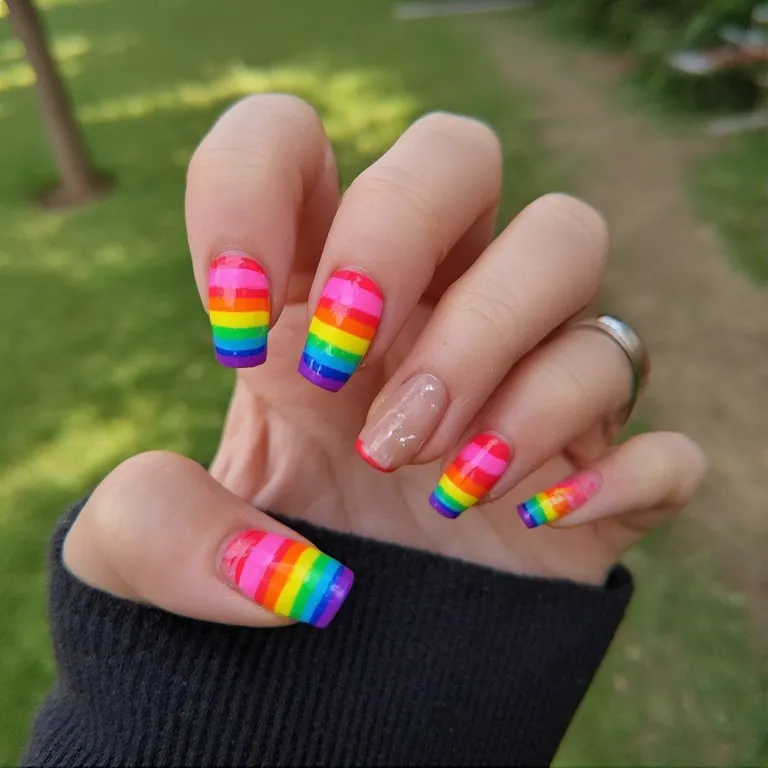 Modern French Tip Vacation Nails