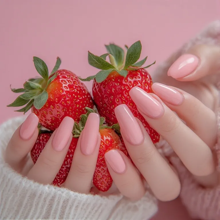 Delicate Pink Spring Nails