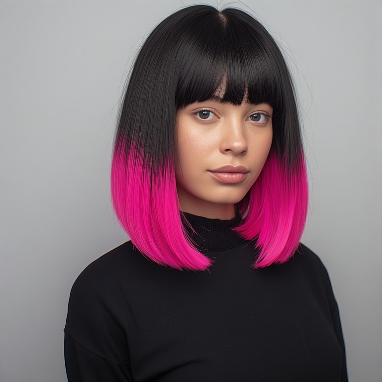 Vibrant Spring Mid Length Haircut