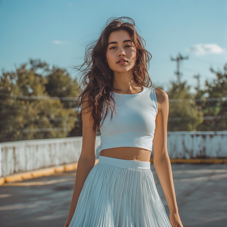 Pleated Maxi Skirt Outfits