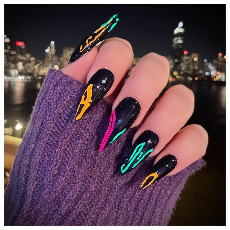 Futuristic Stiletto Nails