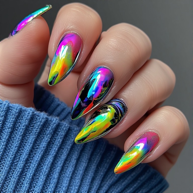 Futuristic Stiletto Nails