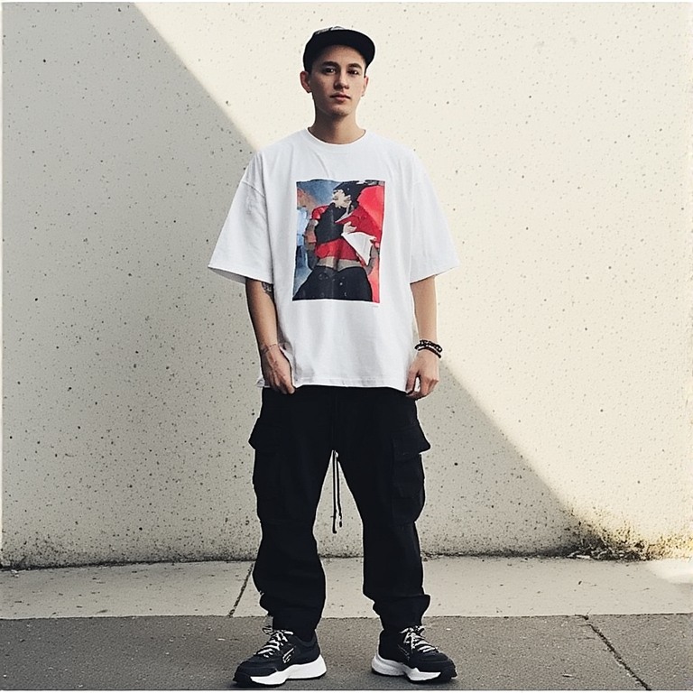 Graphic Tee and Cargo Pants