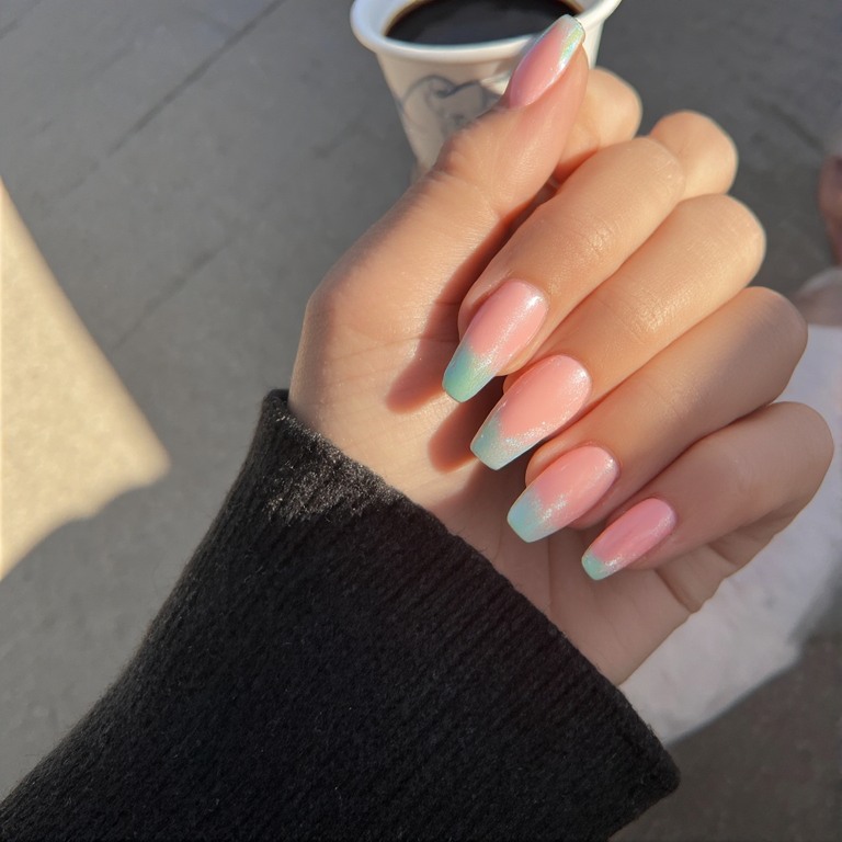 Pastel Chrome Nail