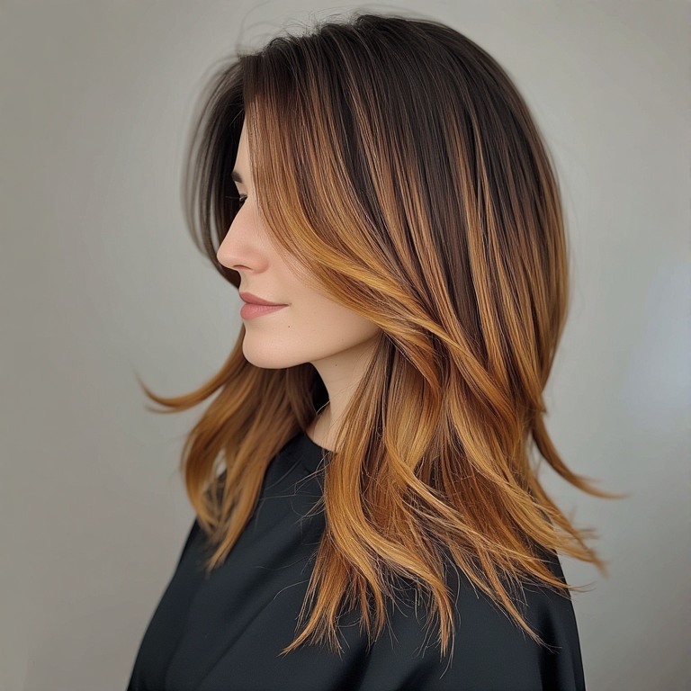 Vibrant Spring Mid Length Haircut